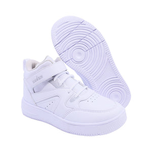 Tenis para niño color blanco con agujeta y tira de contacto 139500