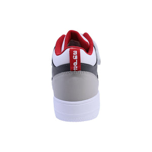 Tenis para niño color negro con detalles en rojo con agujeta y tira de contacto 139501