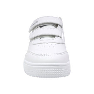 Tenis escolar para niño color blanco con doble tira de contacto 139512