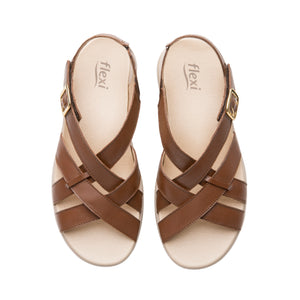 139802 TAN FLEXI CALZADO DAMA SANDALIA SANDAL