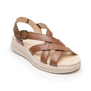 139802 TAN FLEXI CALZADO DAMA SANDALIA SANDAL