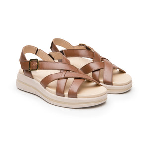 139802 TAN FLEXI CALZADO DAMA SANDALIA SANDAL