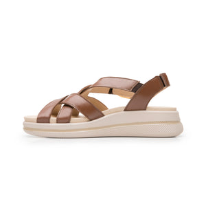 139802 TAN FLEXI CALZADO DAMA SANDALIA SANDAL