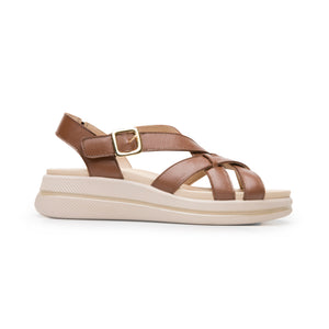 139802 TAN FLEXI CALZADO DAMA SANDALIA SANDAL