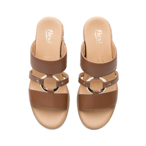 139903 TAN FLEXI CALZADO DAMA SANDALIA SANDAL