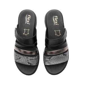 141605 NEGRO FLEXI CALZADO DAMA SANDALIA SAND