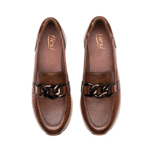 143701 COGNAC FLEXI CALZADO DAMA CHOCLO CASUA