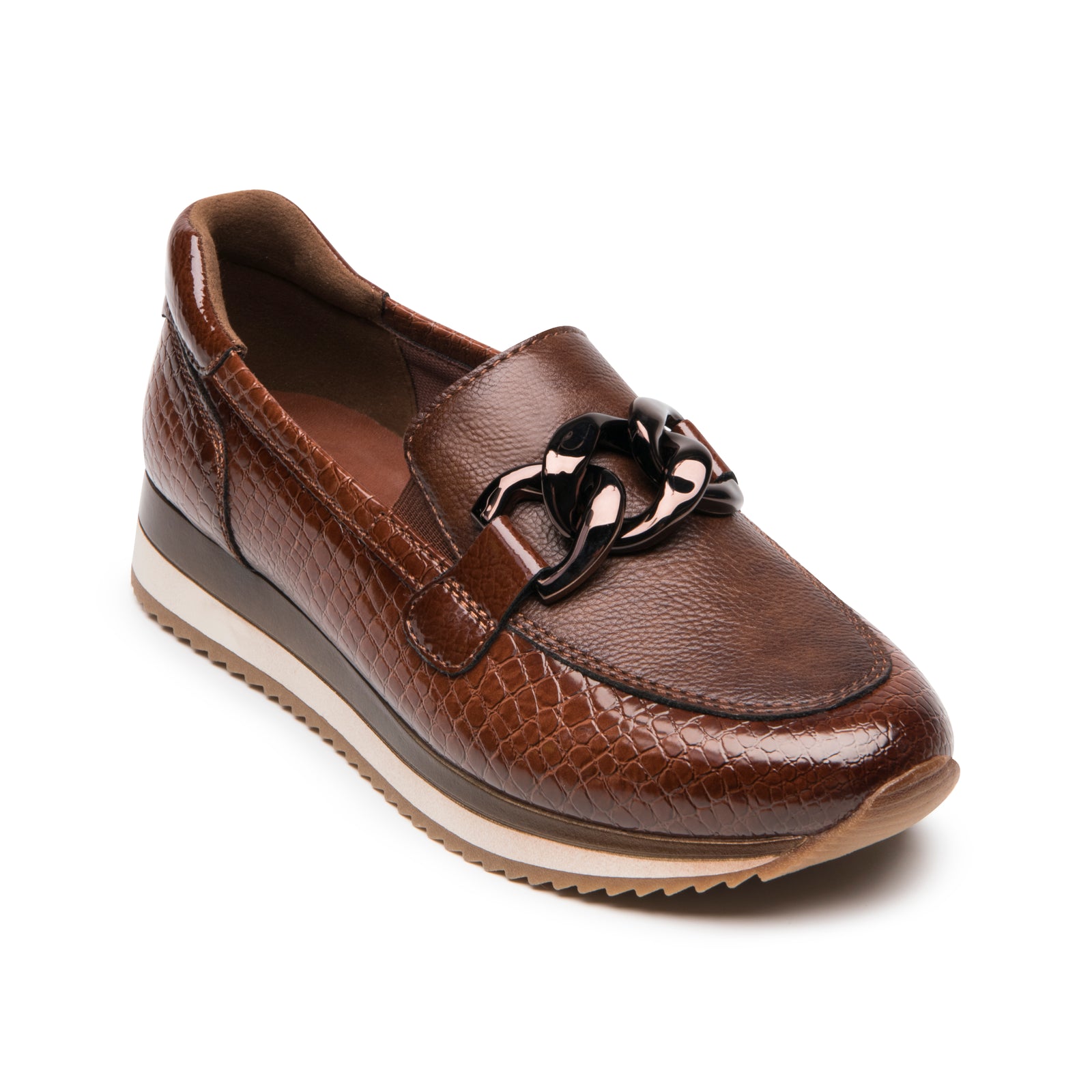 143701 COGNAC FLEXI CALZADO DAMA CHOCLO CASUA