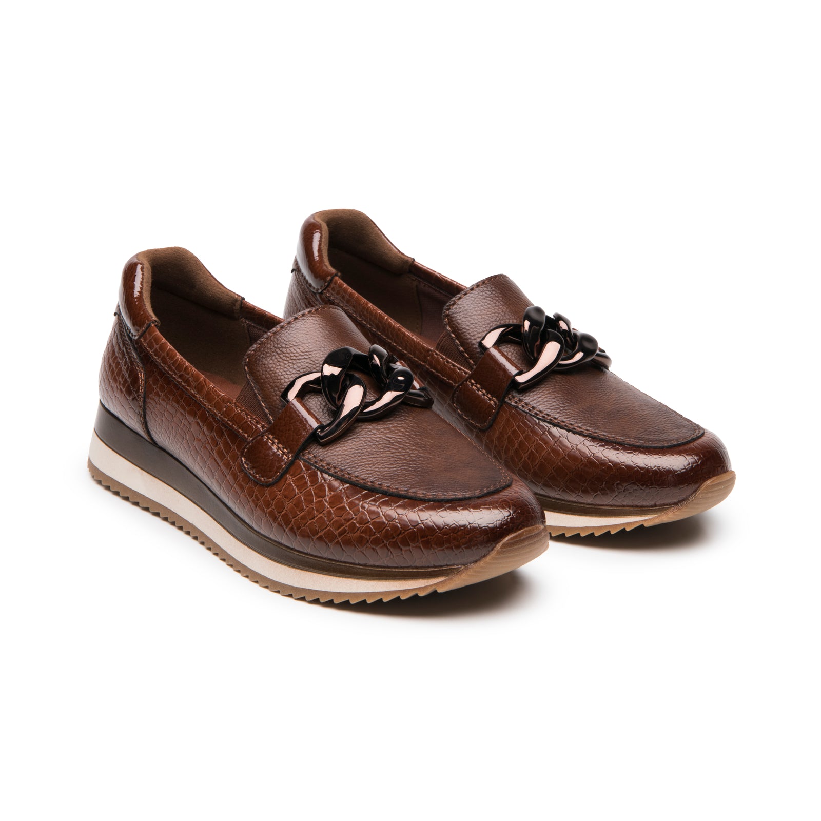 143701 COGNAC FLEXI CALZADO DAMA CHOCLO CASUA
