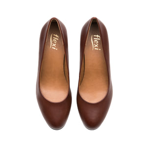Zapatilla de Vestir Dama FLEXI Cognac – Asturias
