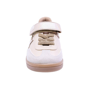 Tenis para niña preescolar color oro con tira de contacto y estrella 155001