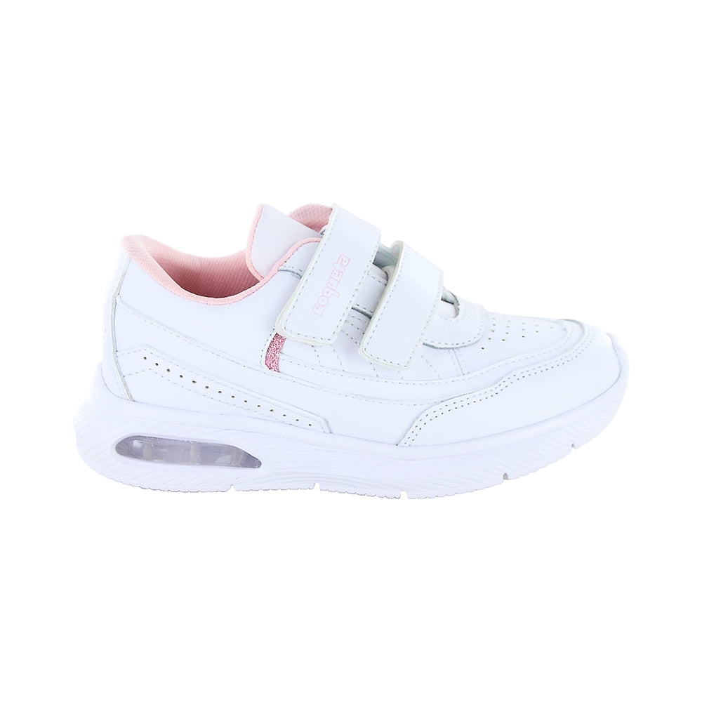 Tenis para niña color blanco con Burbuja y doble tira de contacto 156748