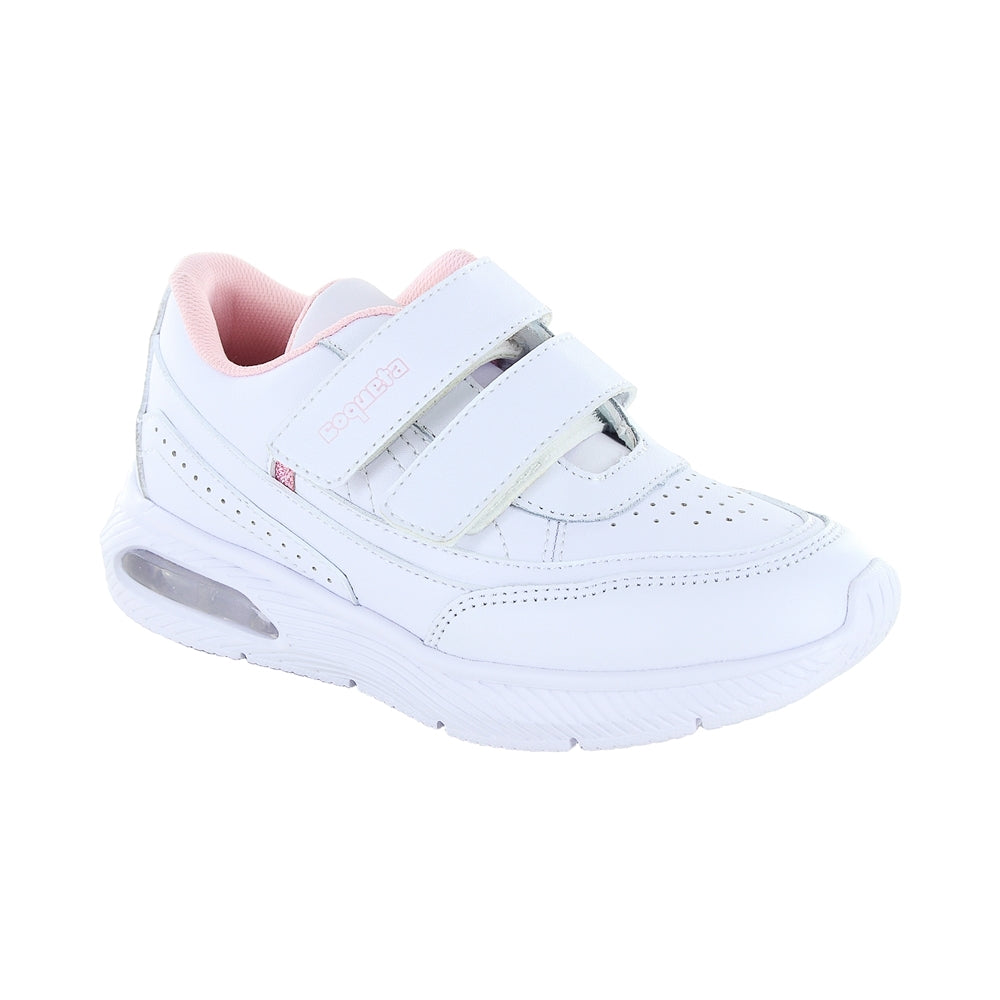 Tenis para niña color blanco con Burbuja y doble tira de contacto 156748