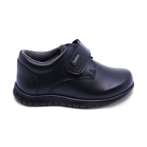 Zapato escolar de piel para niño preescolar color negro con tira de contacto 159304