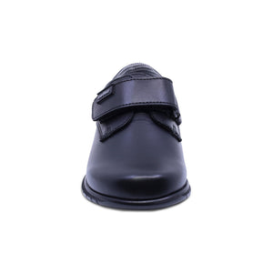 Zapato escolar de piel para niño preescolar color negro con tira de contacto 159304