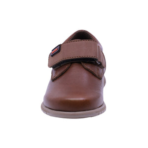 Zapatos de piel para niño preescolar color café con tira de contacto 159304