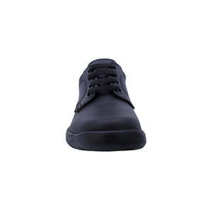 Zapato Escolar de piel para niño color negro con agujeta 163901