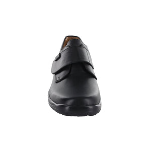 Zapato Escolar de piel para niño color negro con tira de contacto 163904