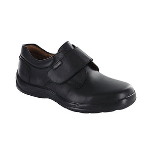 Zapato Escolar de piel para niño color negro con tira de contacto 163904