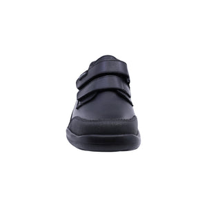 Zapato escolar shieldtech de piel para niño color negro con doble tira de contacto 163912
