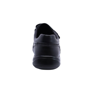Zapato escolar shieldtech de piel para niño color negro con doble tira de contacto 163912