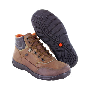 Botas de piel para niño color café claro con soporte en tobillo 164006