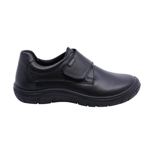 Zapato escolar fusionstep de piel para niño color negro con tira de contacto 164903