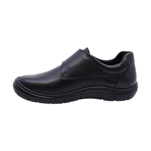 Zapato escolar fusionstep de piel para niño color negro con tira de contacto 164903