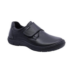 Zapato escolar fusionstep de piel para niño color negro con tira de contacto 164903