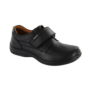 Zapato Escolar fusionstep de piel para niño color negro con tira de contacto 166402