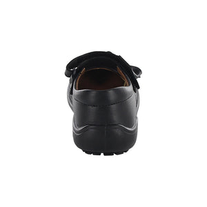 Zapato Escolar fusionstep de piel para niña preescolar color negro con moño lateral 170301