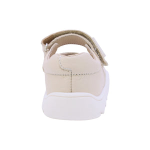 Balerinas de piel para niña preescolar color beige con tira de contacto 186701