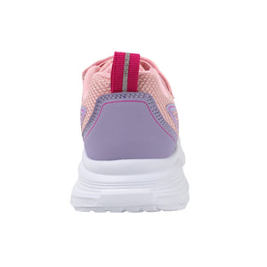 Tenis para niña color rosa con detalles en lila y agujeta 204202