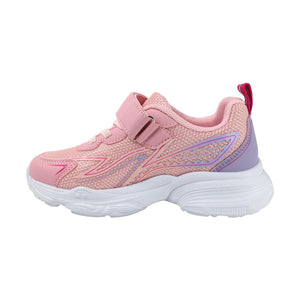 Tenis para niña color rosa con detalles en lila y agujeta 204202