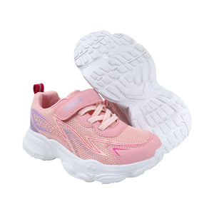 Tenis para niña color rosa con detalles en lila y agujeta 204202