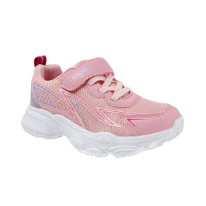 Tenis para niña color rosa con detalles en lila y agujeta 204202