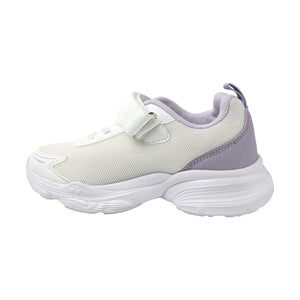 Tenis para niña color blanco con detalles en lila y agujeta 204203