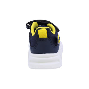 Tenis para niño preescolar color azul con detalles amarillo y luces 206502