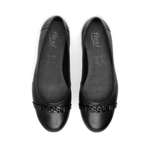 21221 NEGRO FLEXI CALZADO DAMA BALERINA CASUA