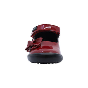 Zapato de charol para niña preescolar color rojo con moño 269100