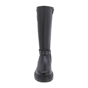 Botas para niña color negro con tiras de estoperoles 431504