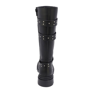 Botas para niña color negro con tiras de estoperoles 431504