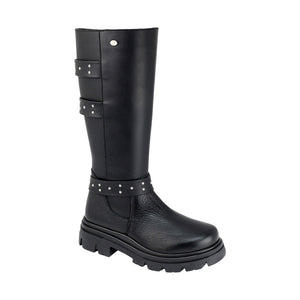 Botas para niña color negro con tiras de estoperoles 431504