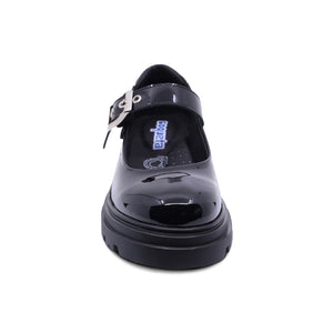 Zapato escolar de charol para niña color negro con hebilla 431703
