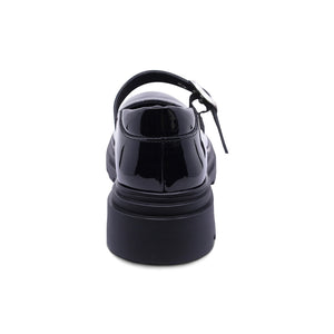 Zapato escolar de charol para niña color negro con hebilla 431703