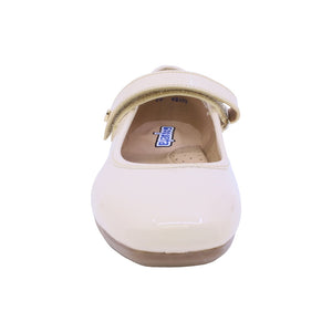 Mary jane de charol para niña color beige con tira de contacto 43503