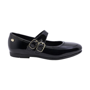 Mary jane de charol para niña color negro con doble hebilla 43505