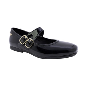 Mary jane de charol para niña color negro con doble hebilla 43505