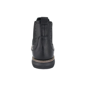 Botas de piel para niño color negro con elástico lateral 435506