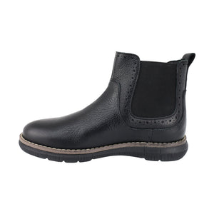 Botas de piel para niño color negro con elástico lateral 435506